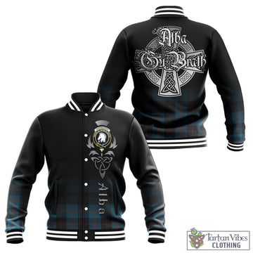 Horsburgh Tartan Baseball Jacket Featuring Alba Gu Brath Family Crest Celtic Inspired - Tartan Vibes Clothing