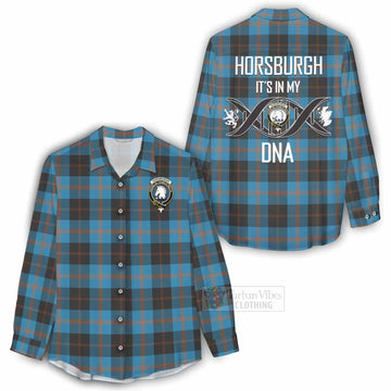 Horsburgh Tartan Women's Casual Shirt with Family Crest DNA In Me Style - Tartan Vibes Clothing