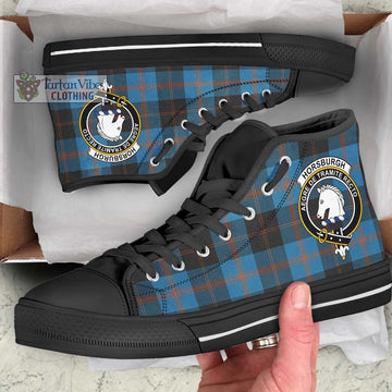 Horsburgh Tartan High Top Shoes with Family Crest - Tartan Vibes Clothing