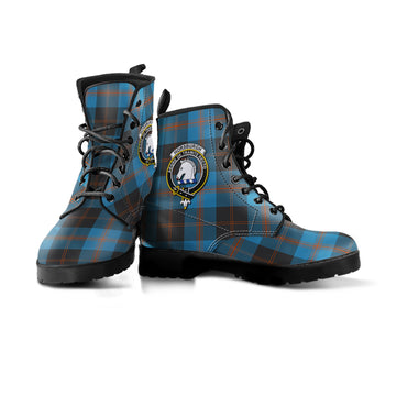 Horsburgh Tartan Leather Boots with Family Crest