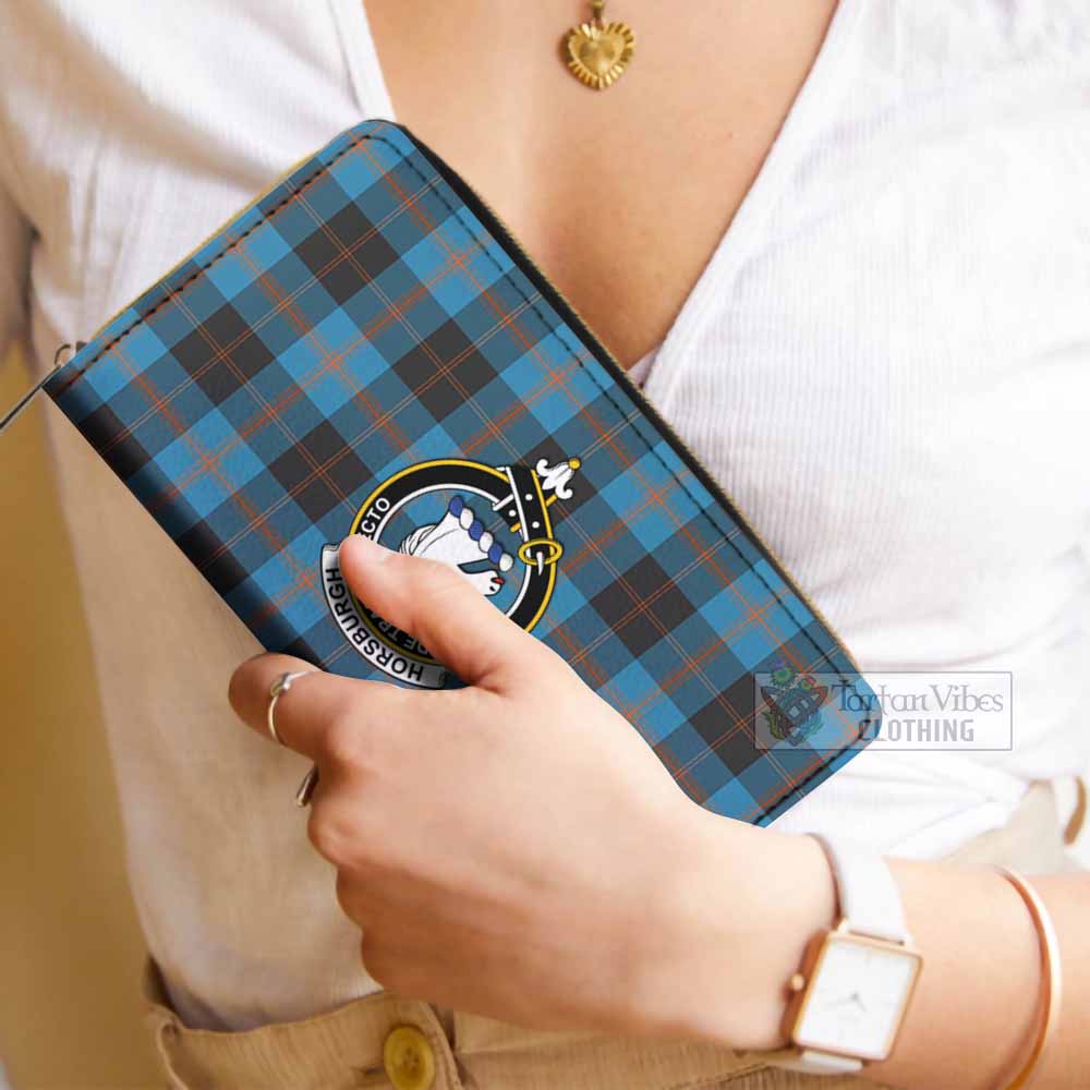 Horsburgh Tartan Women's Leather Wallet with Family Crest - Tartan Vibes Clothing