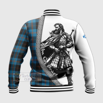 Horsburgh Tartan Clan Crest Baseball Jacket with Highlander Warrior Celtic Style - Tartan Vibes Clothing