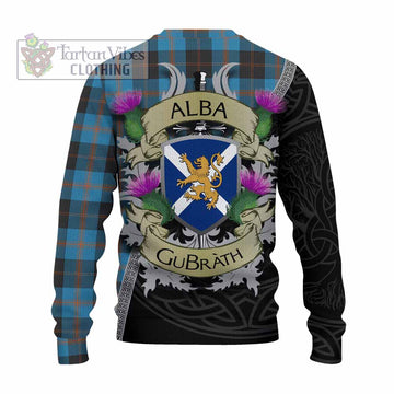 Horsburgh Tartan Family Crest Knitted Sweater Lion Rampant Royal Thistle Shield Celtic Inspired - Tartan Vibes Clothing