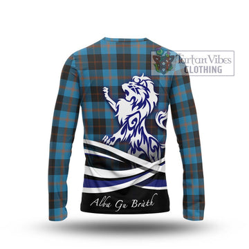 Horsburgh Tartan Long Sleeve T-Shirt with Alba Gu Brath Regal Lion Emblem - Tartan Vibes Clothing