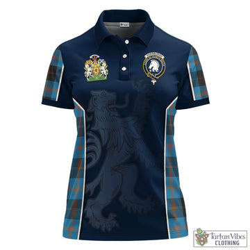 Horsburgh Tartan Women's Polo Shirt with Family Crest and Lion Rampant Vibes Sport Style