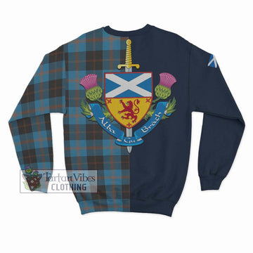 Horsburgh Tartan Sweatshirt Alba with Scottish Lion Royal Arm Half Style - Tartan Vibes Clothing