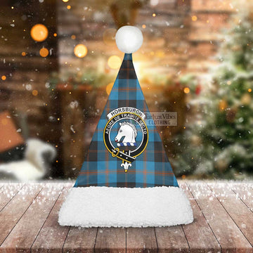 Horsburgh Tartan Christmas Santa Hats with Family Crest - Tartan Vibes Clothing
