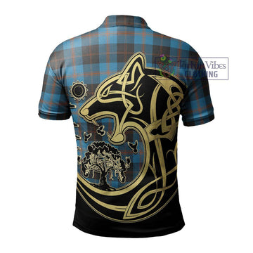 Horsburgh Tartan Polo Shirt with Family Crest Celtic Wolf Style - Tartan Vibes Clothing