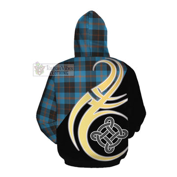 Horsburgh Tartan Cotton Hoodie with Family Crest and Celtic Symbol Style Pullover Hoodie - Tartan Vibes Clothing