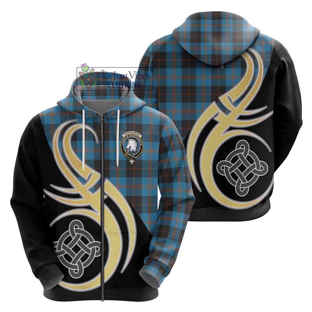 Horsburgh Tartan Hoodie with Family Crest and Celtic Symbol Style - Tartan Vibes Clothing