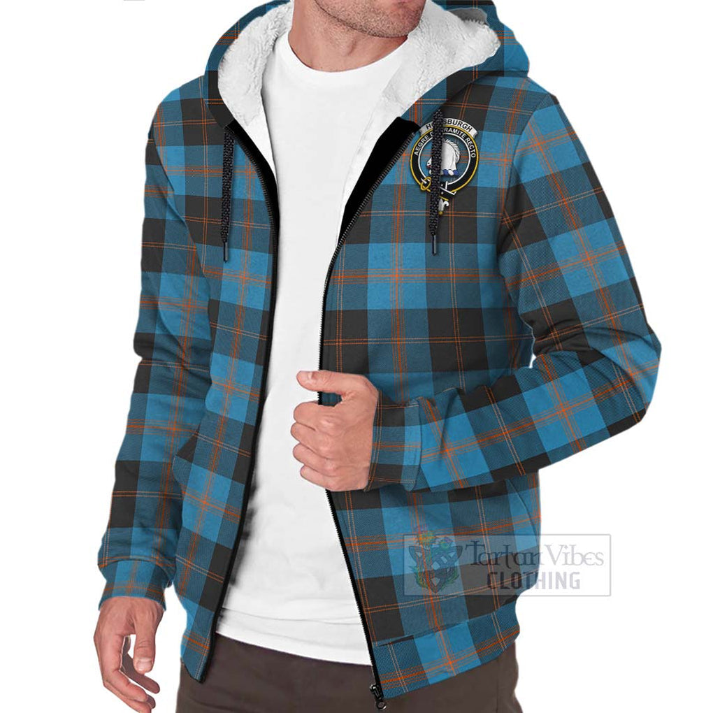 Horsburgh Tartan Sherpa Hoodie with Family Crest Celtic Skull Style Unisex - Tartan Vibes Clothing