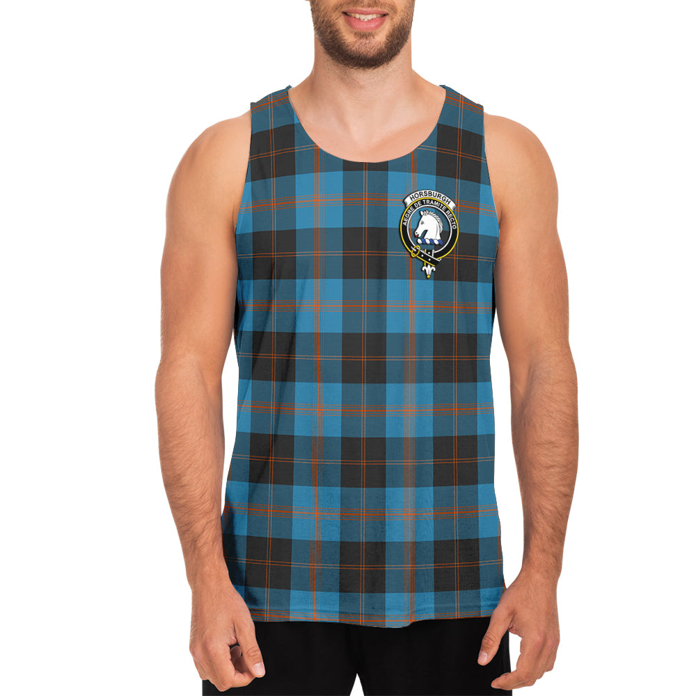 Horsburgh Tartan Mens Tank Top with Family Crest - Tartan Vibes Clothing