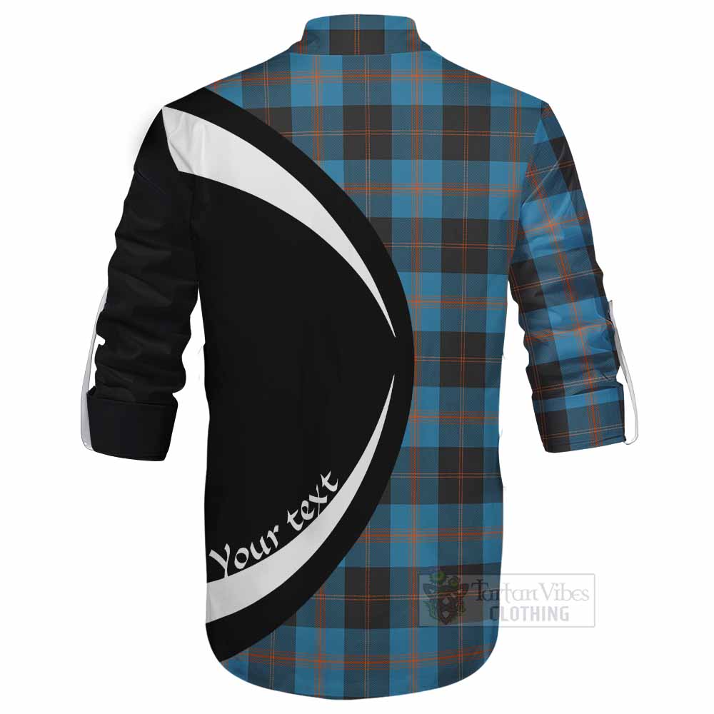 Horsburgh Tartan Ghillie Kilt Shirt with Family Crest Circle Style - Tartan Vibes Clothing