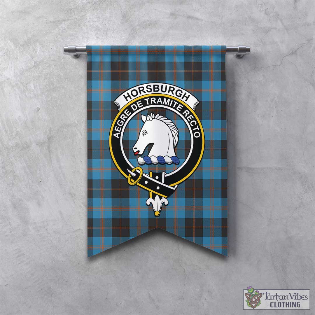 Horsburgh Tartan Gonfalon, Tartan Banner with Family Crest - Tartan Vibes Clothing