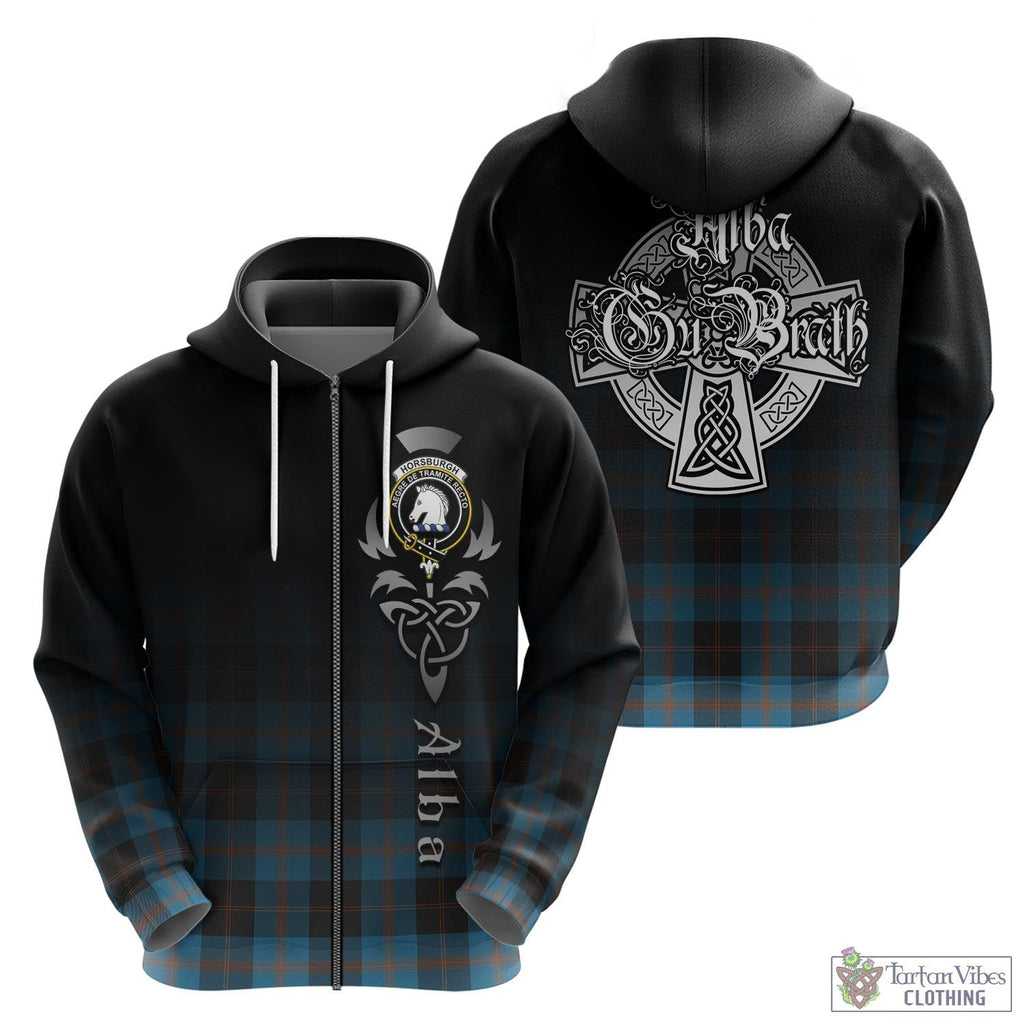 Horsburgh Tartan Hoodie Featuring Alba Gu Brath Family Crest Celtic Inspired - Tartan Vibes Clothing