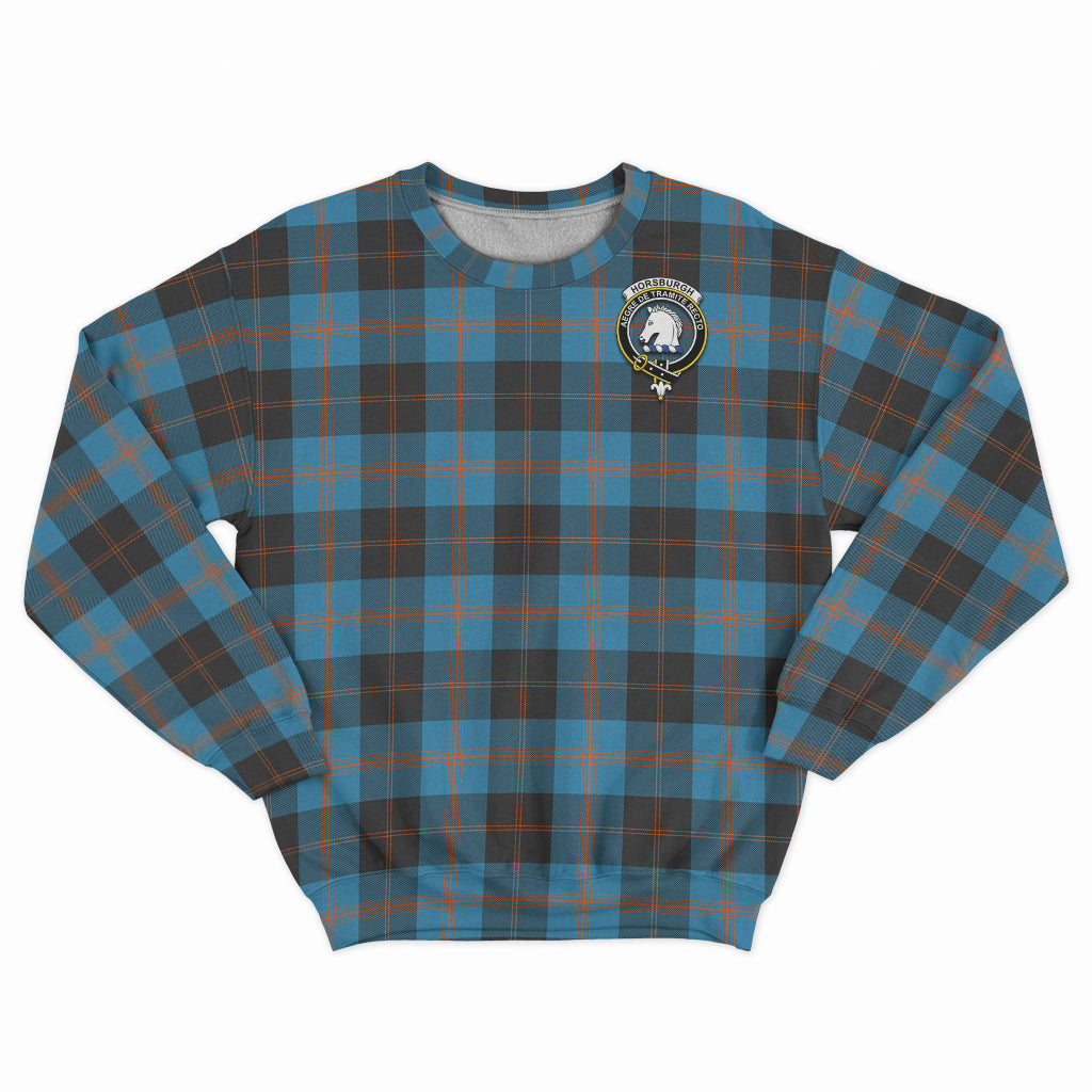 Horsburgh Tartan Sweatshirt with Family Crest - Tartan Vibes Clothing