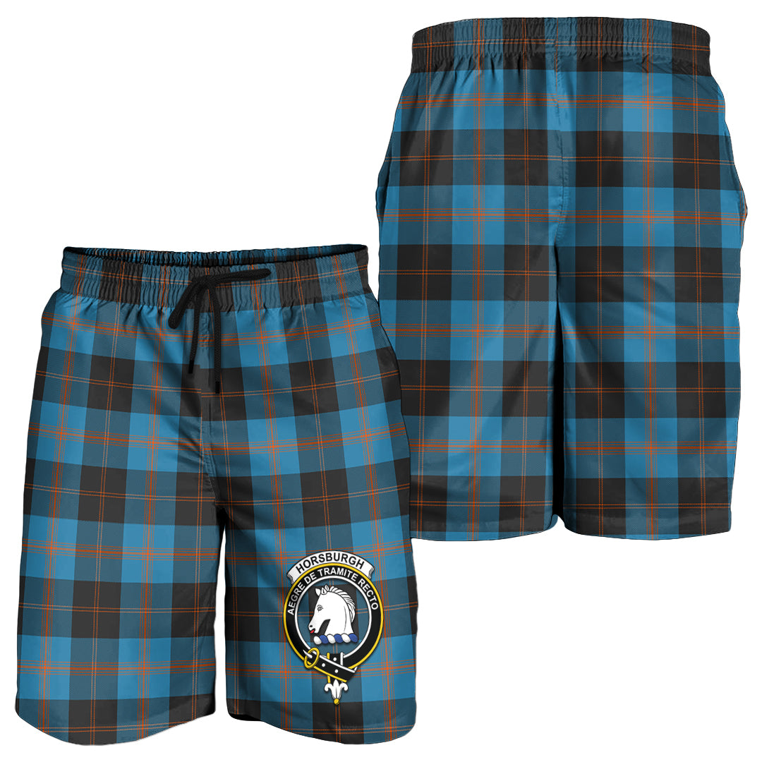 Horsburgh Tartan Mens Shorts with Family Crest - Tartan Vibes Clothing