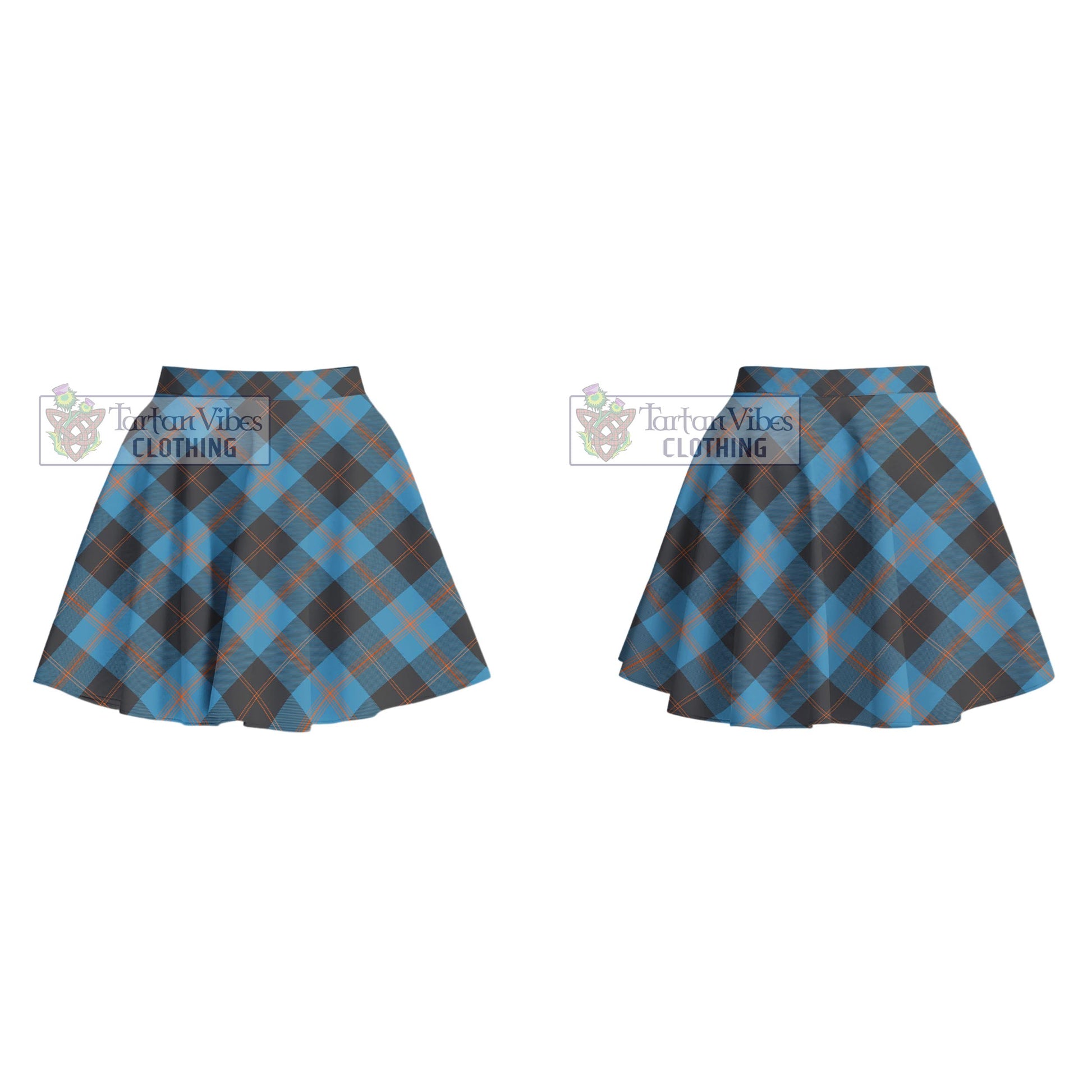Horsburgh Tartan Women's Plated Mini Skirt Cross Style - Tartan Vibes Clothing