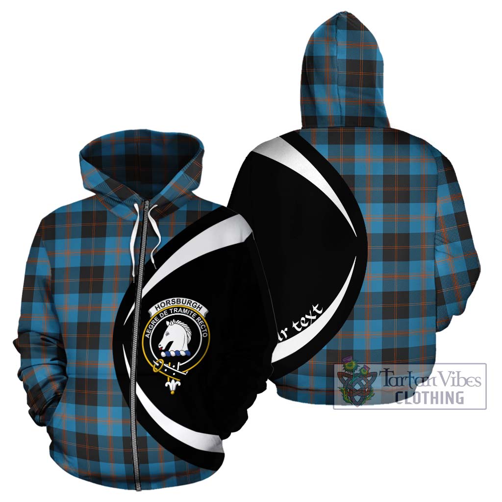 Horsburgh Tartan Hoodie with Family Crest Circle Style - Tartan Vibes Clothing