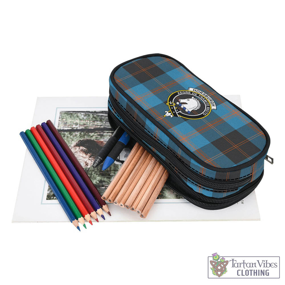 Horsburgh Tartan Pen and Pencil Case with Family Crest - Tartan Vibes Clothing