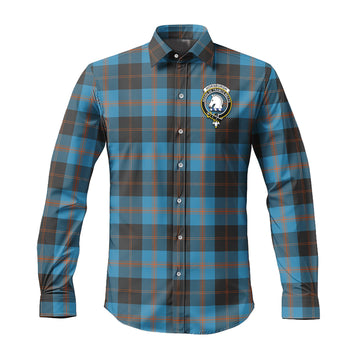 Horsburgh Tartan Long Sleeve Button Up Shirt with Family Crest Men's Shirt - Tartan Vibes Clothing