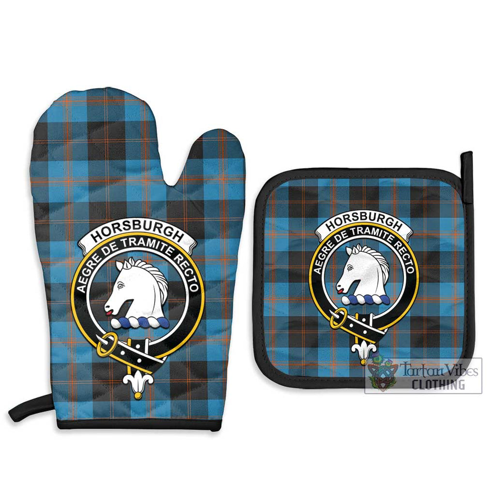 Horsburgh Tartan Combo Oven Mitt & Pot-Holder with Family Crest - Tartan Vibes Clothing