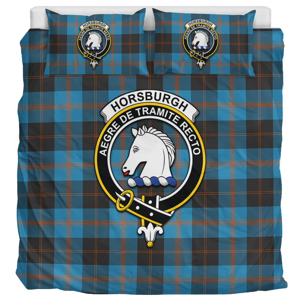 Horsburgh Tartan Bedding Set with Family Crest UK Bedding Set UK Super King 104*94 inch - Tartan Vibes Clothing