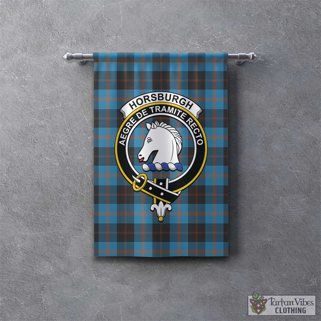 Horsburgh Tartan Gonfalon, Tartan Banner with Family Crest - Tartan Vibes Clothing
