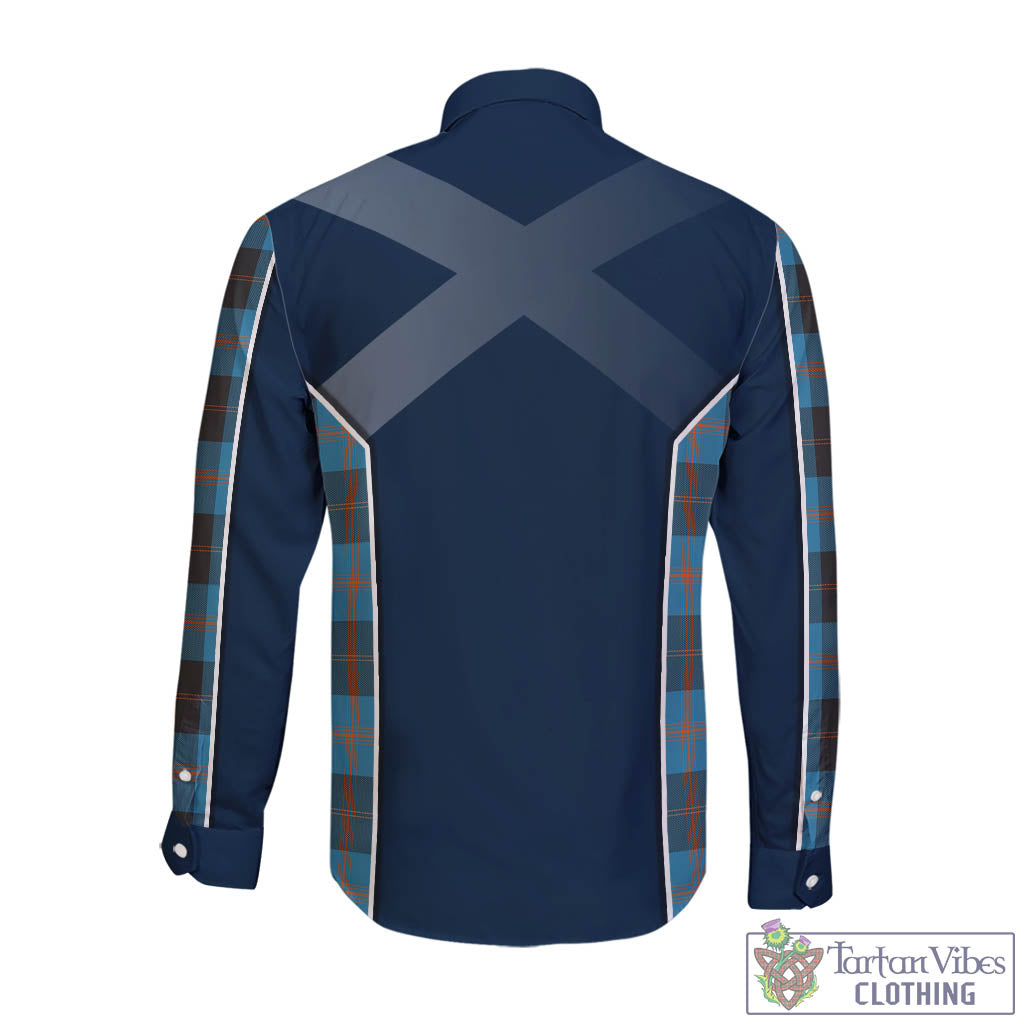 Tartan Vibes Clothing Horsburgh Tartan Long Sleeve Button Up Shirt with Family Crest and Lion Rampant Vibes Sport Style