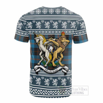 Horsburgh Clan Tartan Crest Christmas Cotton T-shirt Coat of Arms Funny Style