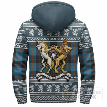 Horsburgh Clan Tartan Crest Christmas Fleece Hoodie Coat of Arms Funny Style