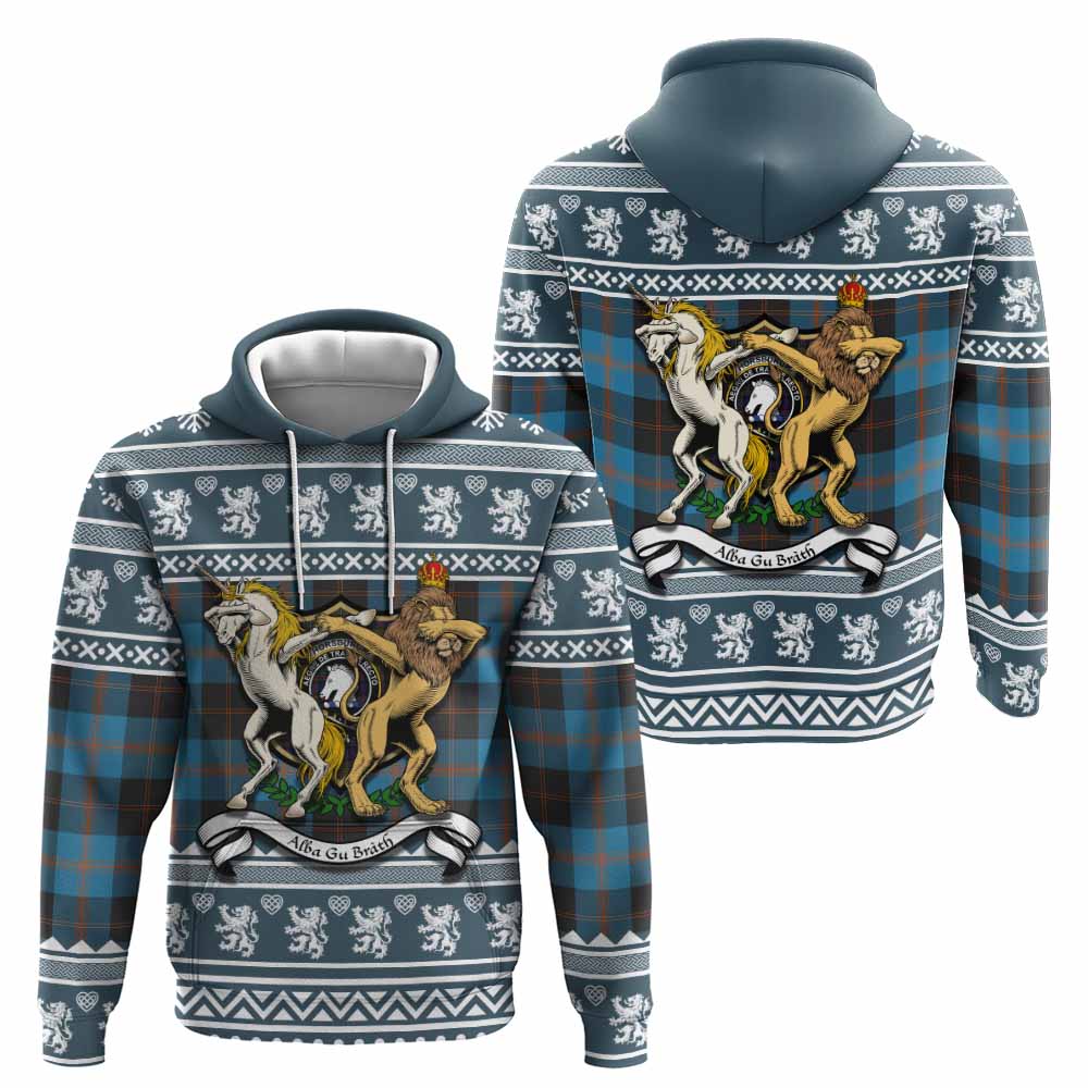 Horsburgh Clan Tartan Crest Christmas Hoodie Coat of Arms Funny Style - Tartan Vibes Clothing
