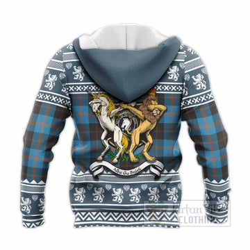 Horsburgh Clan Tartan Crest Christmas Knitted Hoodie Coat of Arms Funny Style