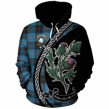 Horsburgh Family Crest Tartan Cotton Hoodie Alba Thistle Inspired - Tartan Vibes Clothing