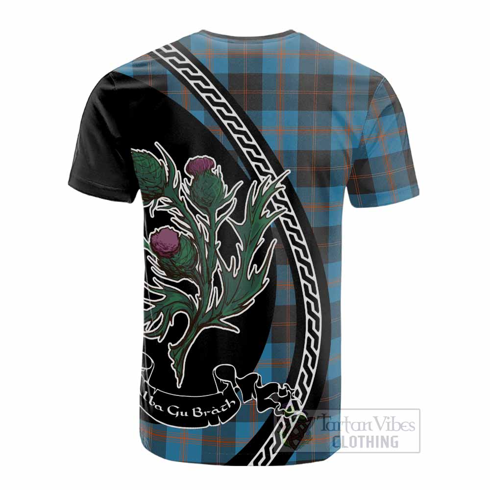 Horsburgh Family Crest Tartan Cotton T-shirt Alba Thistle Inspired - Tartan Vibes Clothing