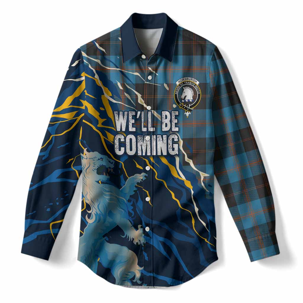 Horsburgh Scotland Tartan Women Casual Shirt WC2026 Football - We'll Be Coming