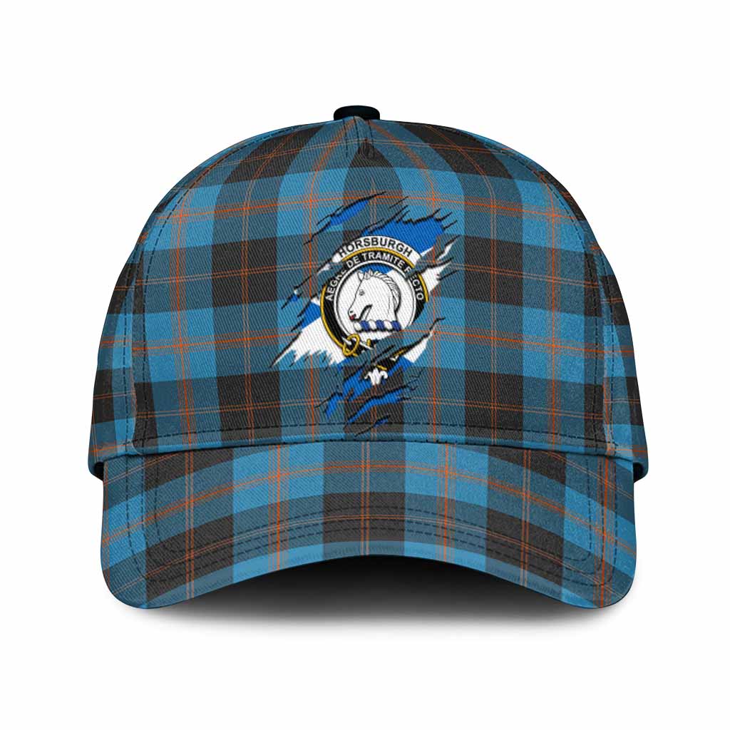 Horsburgh Tartan Classic Cap with Family Crest In Me Style