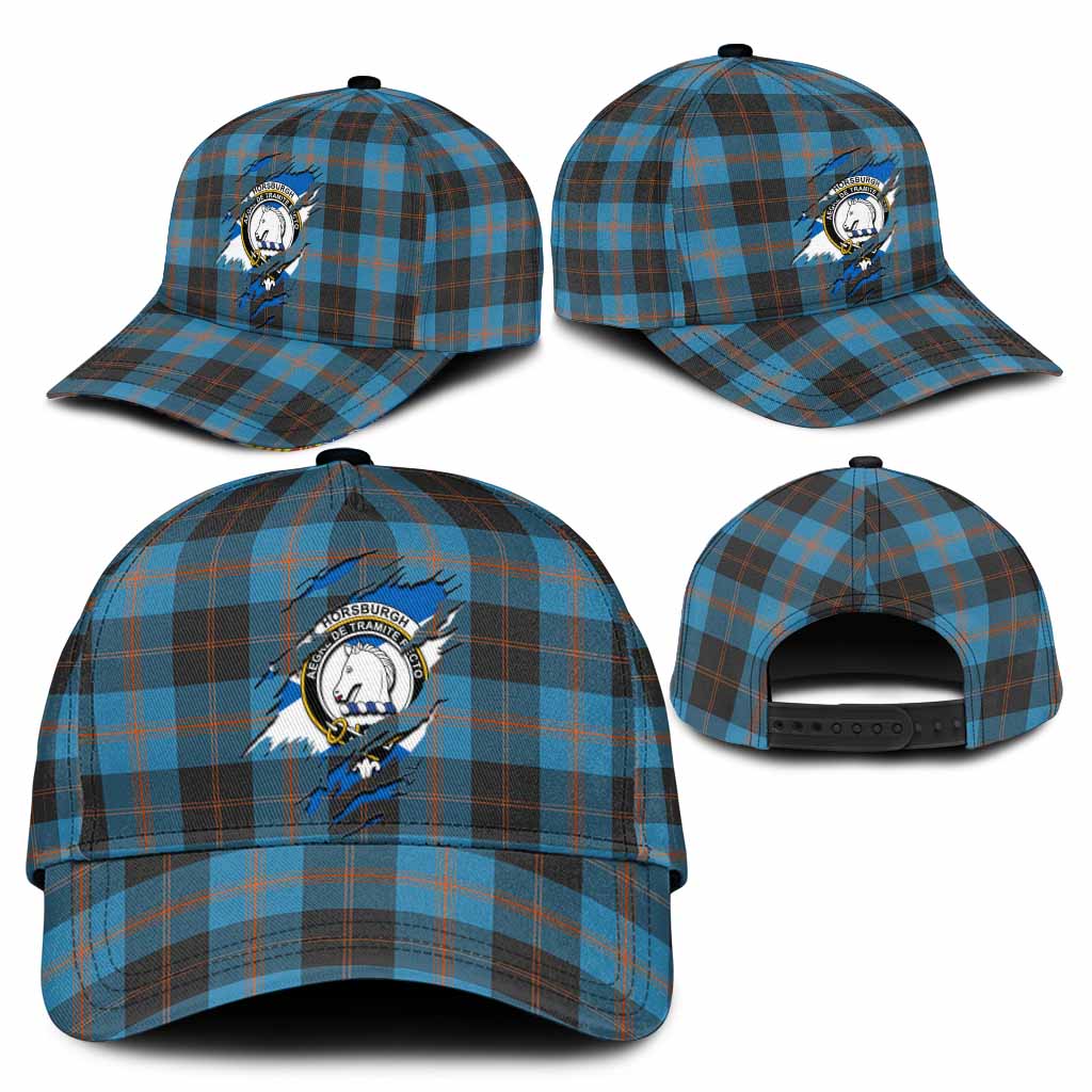 Horsburgh Tartan Classic Cap with Family Crest In Me Style