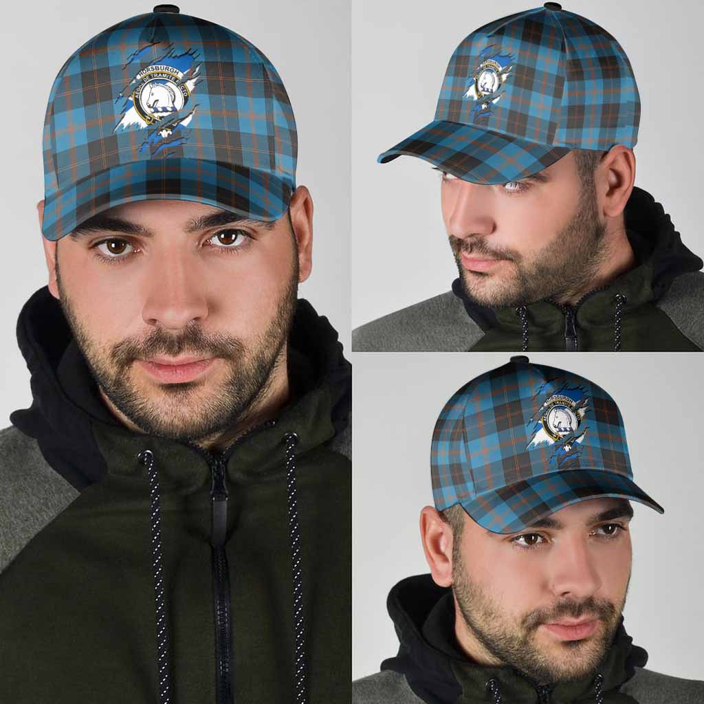 Horsburgh Tartan Classic Cap with Family Crest In Me Style
