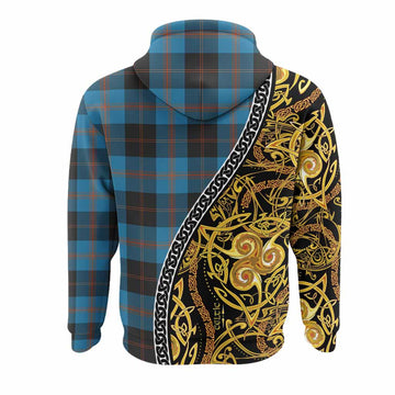 Horsburgh Tartan Crest Hoodie Celtic Knot and Triple Trickle Spiral Symbols