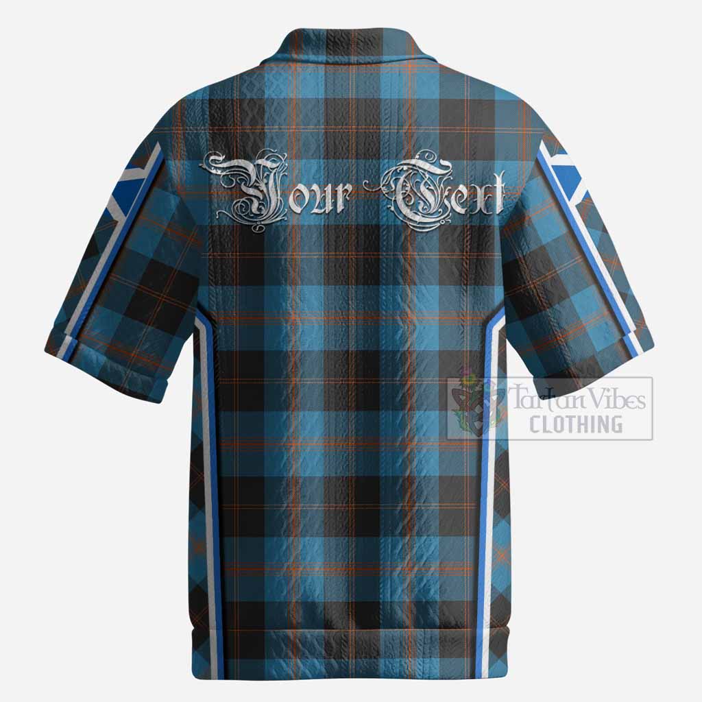 Horsburgh Tartan Crest Men’s Polo Sweater Top Scotland Coat of Arm Flag Style