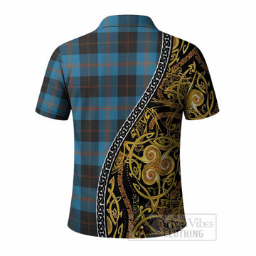 Horsburgh Tartan Crest Polo Shirt Celtic Knot and Triple Trickle Spiral Symbols