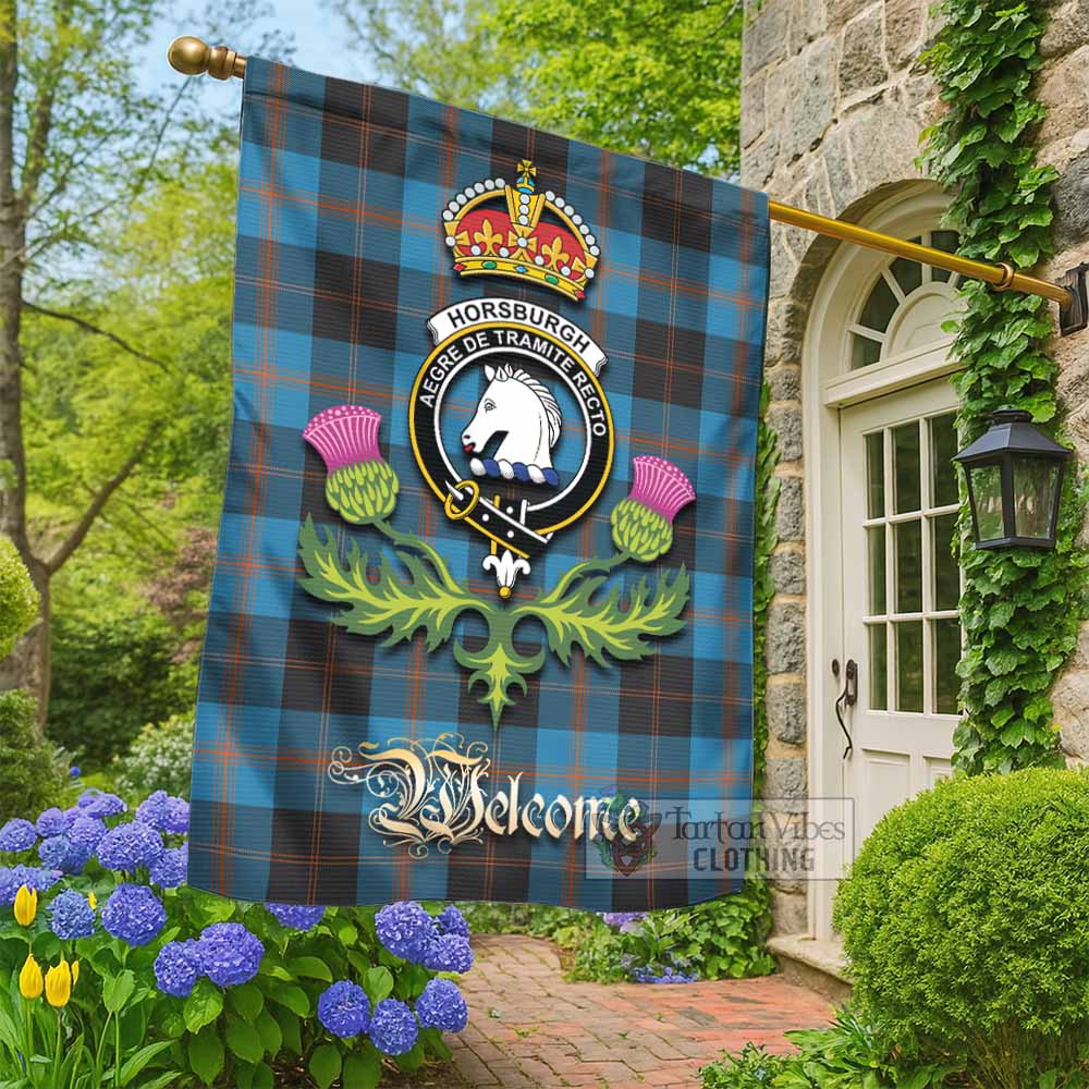 Horsburgh Tartan Family Crest Garden Flag Royal Thistle Welcome Style - Tartan Vibes Clothing