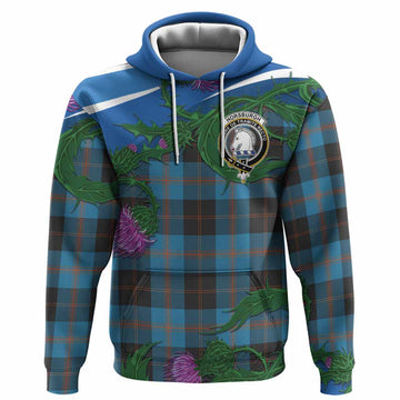 Horsburgh Tartan Family Crest Hoodie Thistle in Minimalism