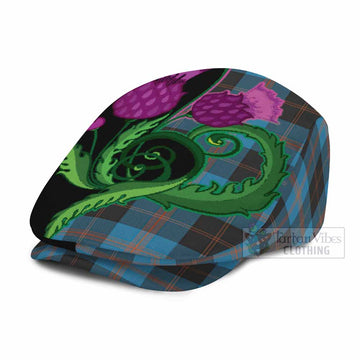 Horsburgh Tartan Flat Cap, Jeff Cap Traditional Scottish Thistle