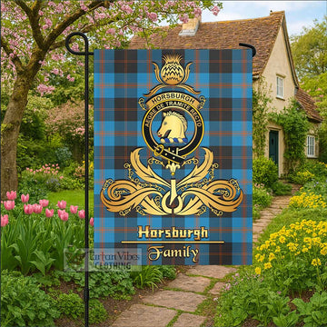 Horsburgh Tartan Garden Flag with Highland Thistle Cherish Family Crest Style - Tartan Vibes Clothing