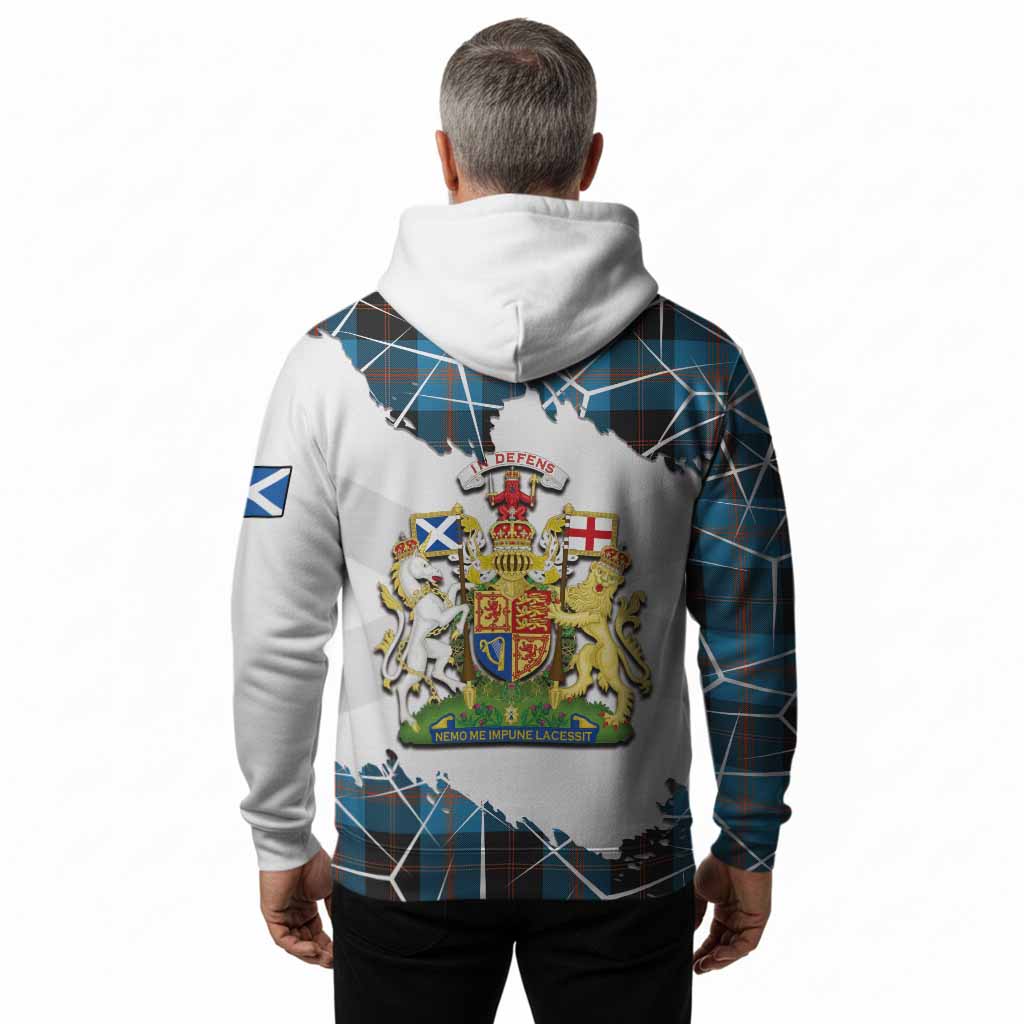 Horsburgh Tartan Hoodie with Family Crest and Lion Rampant Grunge Style