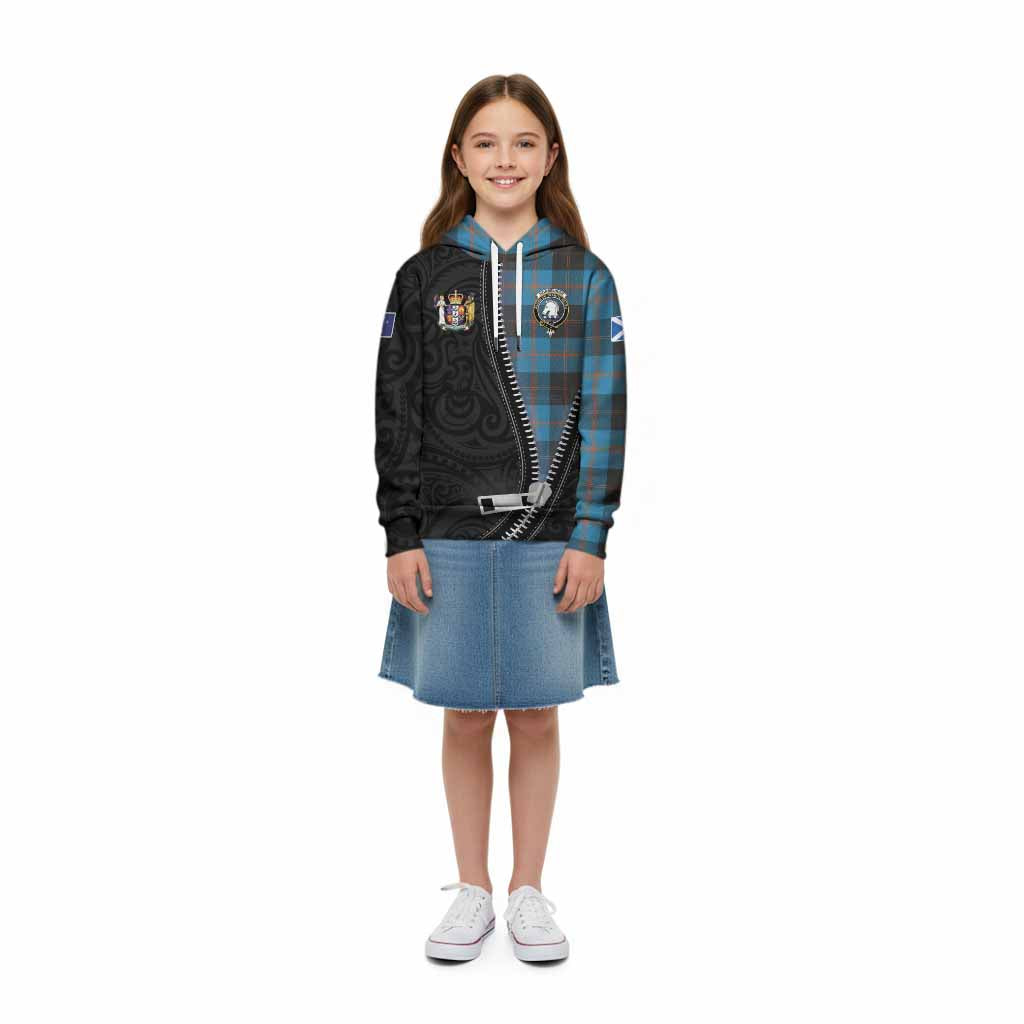 Horsburgh Tartan Kid Hoodie New Zealand Pattern Unique Zipper Stylized