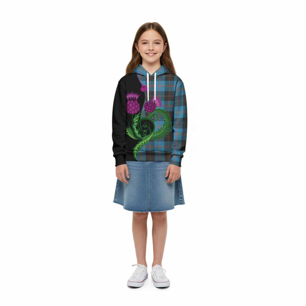 Horsburgh Tartan Kid Hoodie Traditional Scottish Thistle