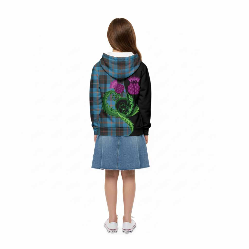 Horsburgh Tartan Kid Hoodie Traditional Scottish Thistle